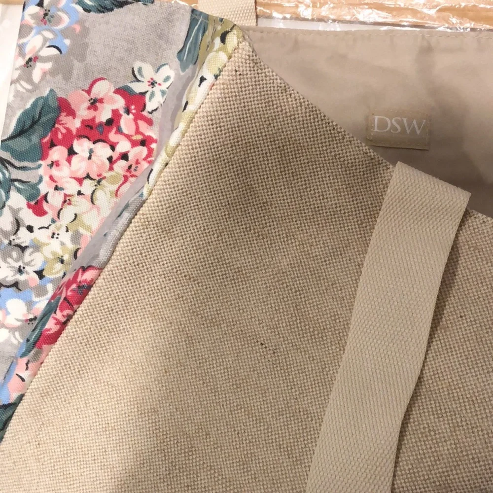 DSW Floral Print Tote Weekend Beach Gym Bag - Picture 10 of 11